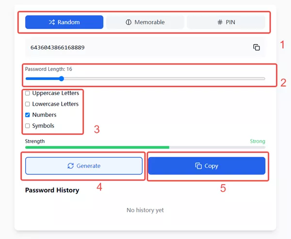 Flowchart of password generator algorithm