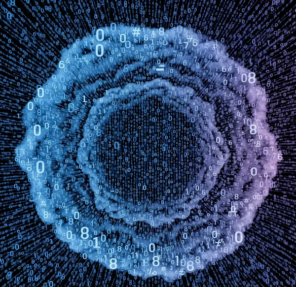 Abstract visual of secure algorithm password randomness