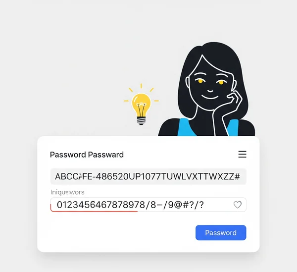 Password generator interface creating a unique password