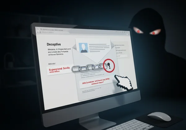 Deceptive phishing email luring user to a fake login page