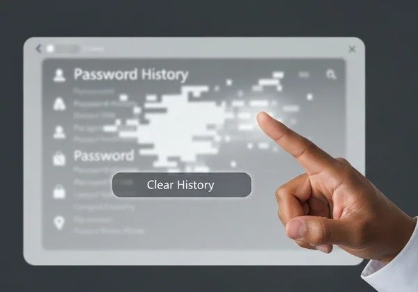 User clearing password history for privacy control
